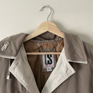 Vintage taupe trench coat
